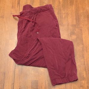 Burgundy old navy joggers